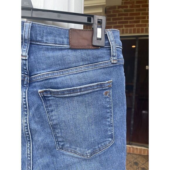 Madewell 9" Mid-Rise Skinny Jeans Size 28 Distressed Raw Hem - Picture 11 of 13